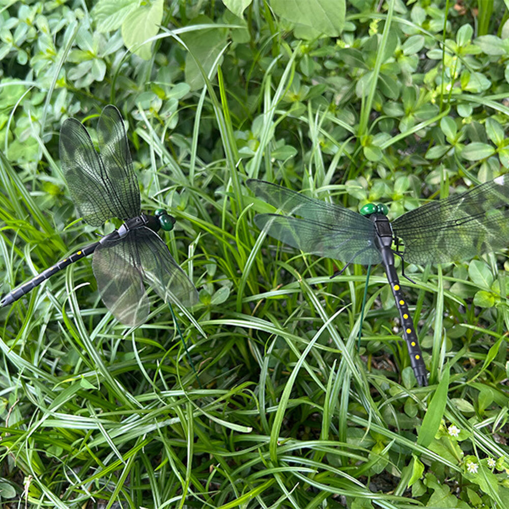 6Pack Dragonfly Clip Black Dragonfly Hat Clip Artificial Realistic 3D Dragonfly~