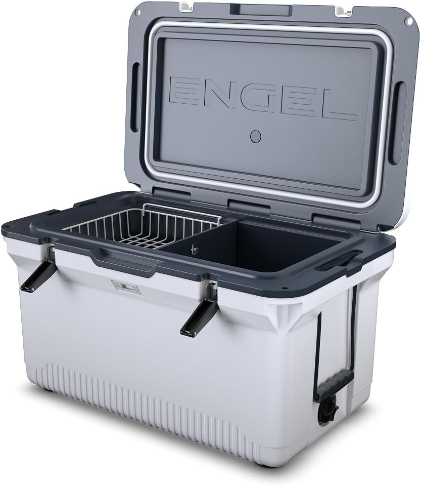 60 QT Ultra-Light Injection Molded Cooler – Ice Chest Keeps Ice up to 7 Days – C