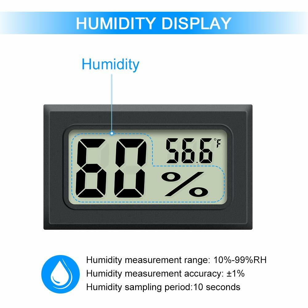 Indoor Temperature Thermometer Humidity Meter Fahrenheit Hygrometer Digital LCD