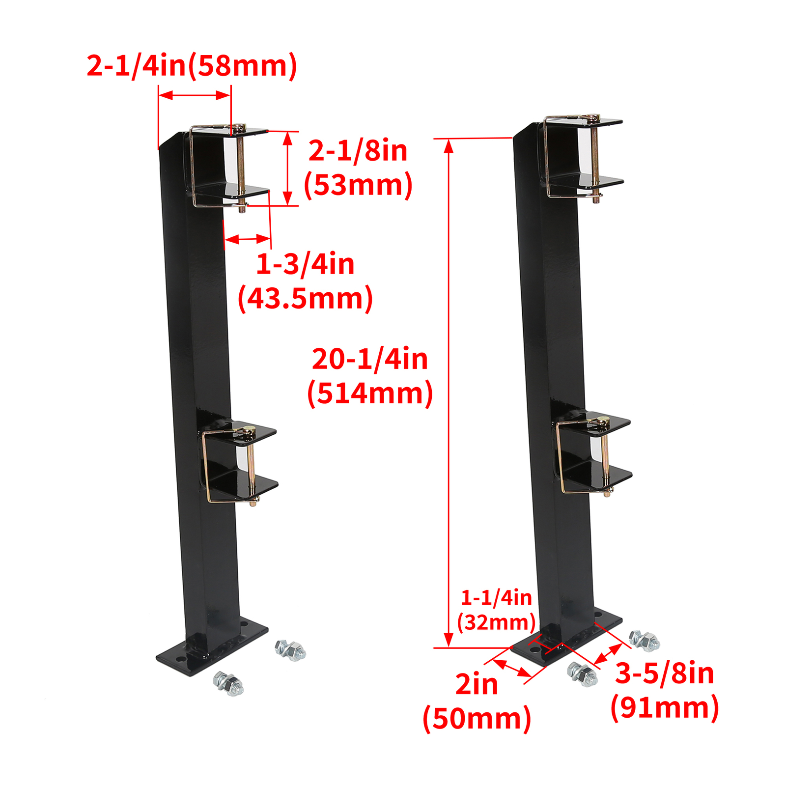 Lockable Weeder Trimmer Double Rack Holder Carrier Mount For Landscape Trailer