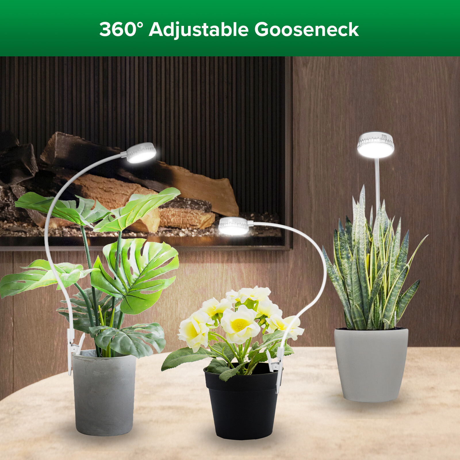 SANSI Grow Lights Dimmable Timer Full Spectrum 4000K LED Plant Grow Lamp Indoor