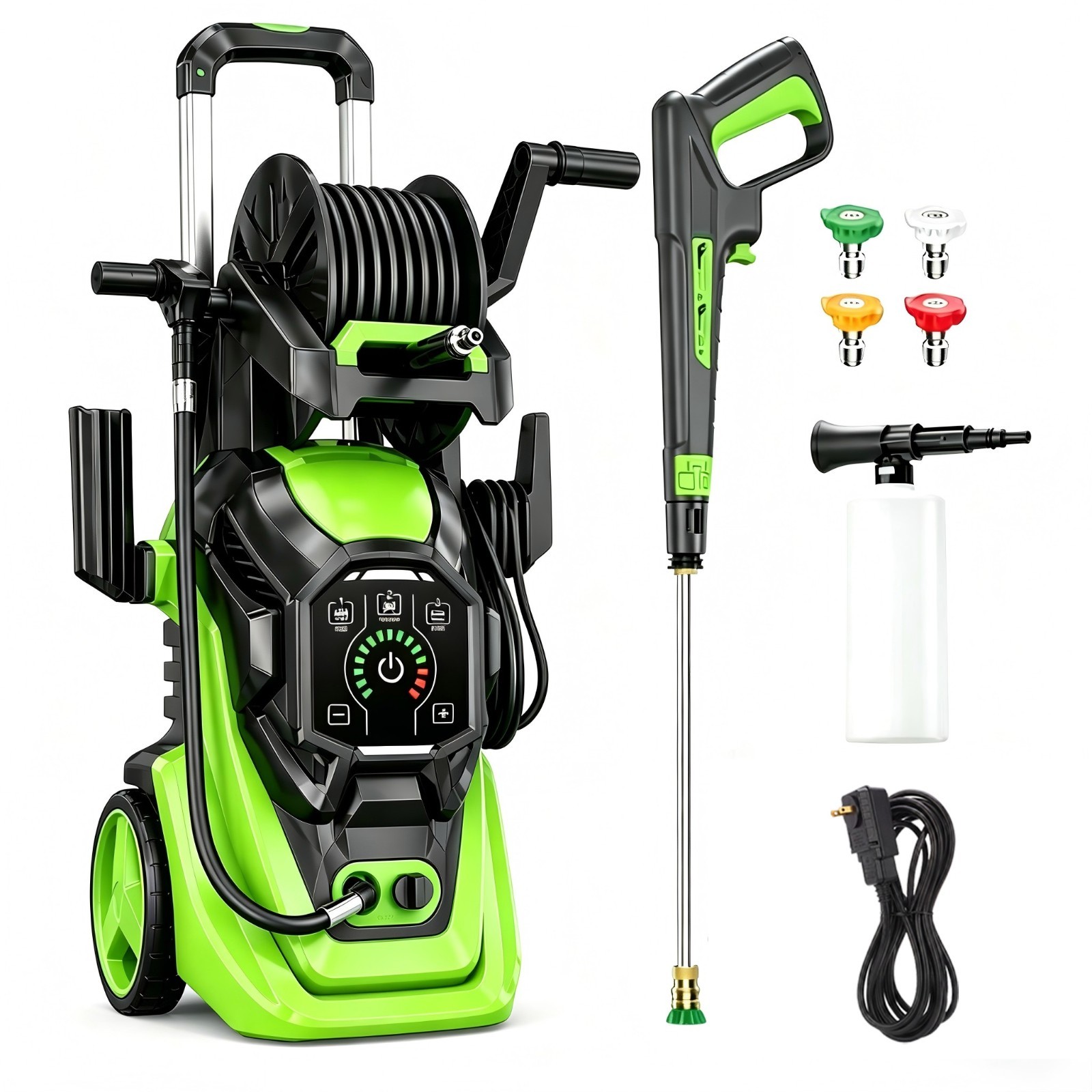Pressure Washer 5560PSIMAX 3.0GPM, 15-Level Touchscreen, Soap Tank, for Patio