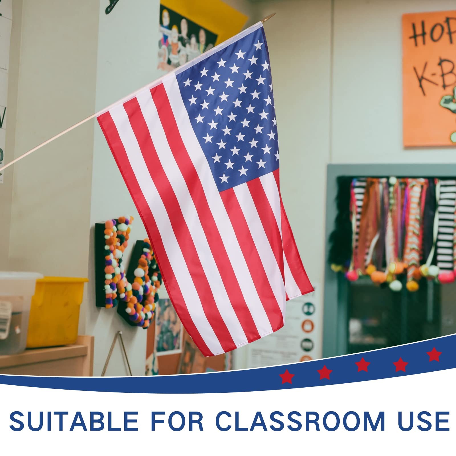 12 Pcs Classroom Flag for Schools 2 x 3ft USA Classroom Fade Resistant Large …