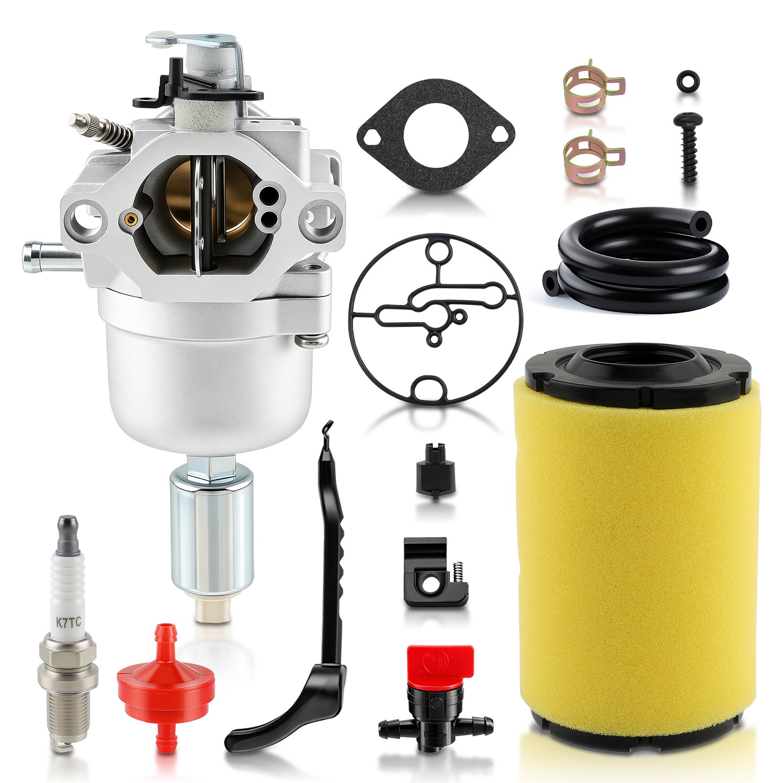 Carburetor With Kit For Troy Bilt Pony Mower 13wm77ks011 w/ 15.5 HP B&S Engine