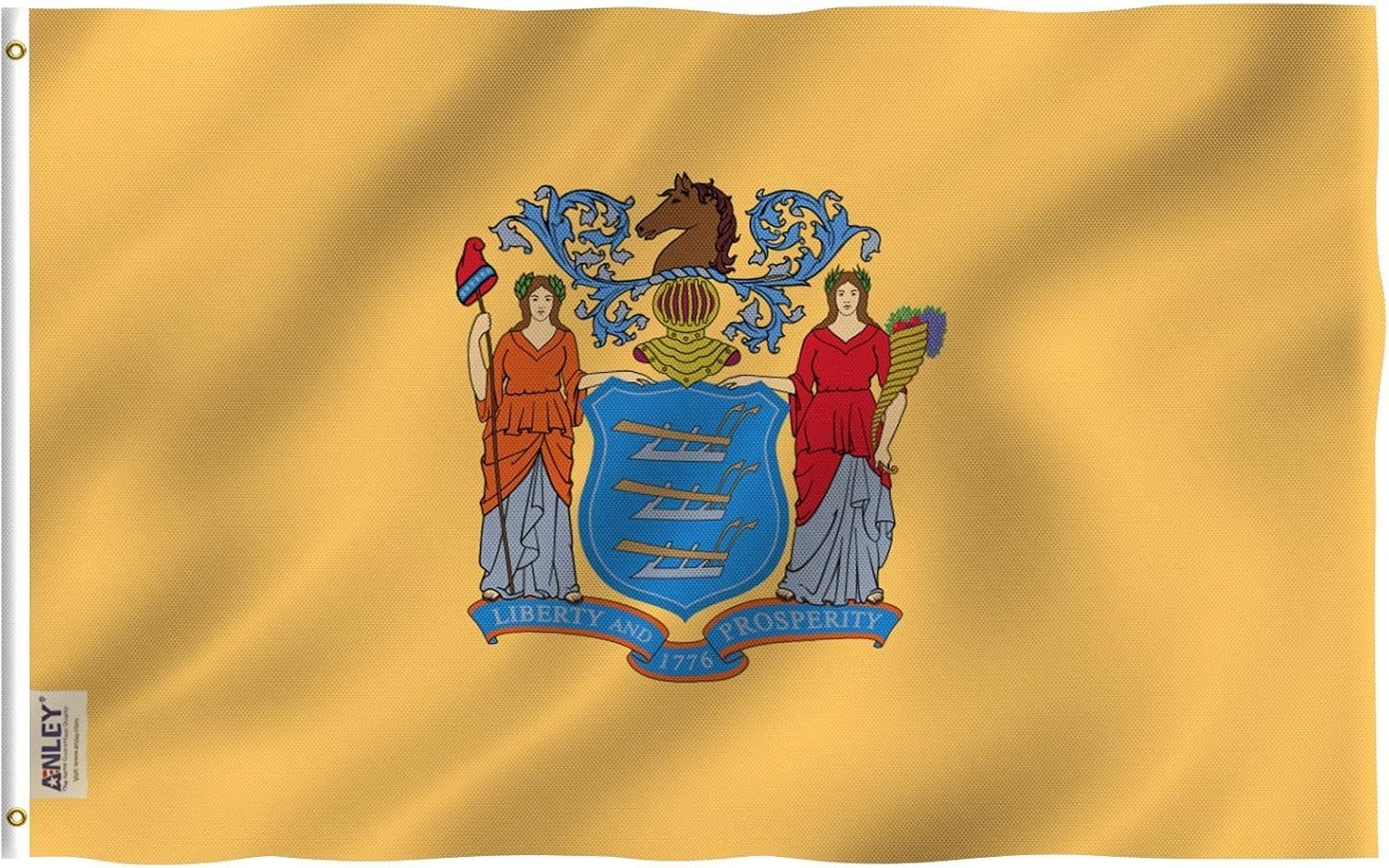Anley Fly Breeze 3×5 Foot New Jersey State Flag – New Jersey NJ Flags Polyester