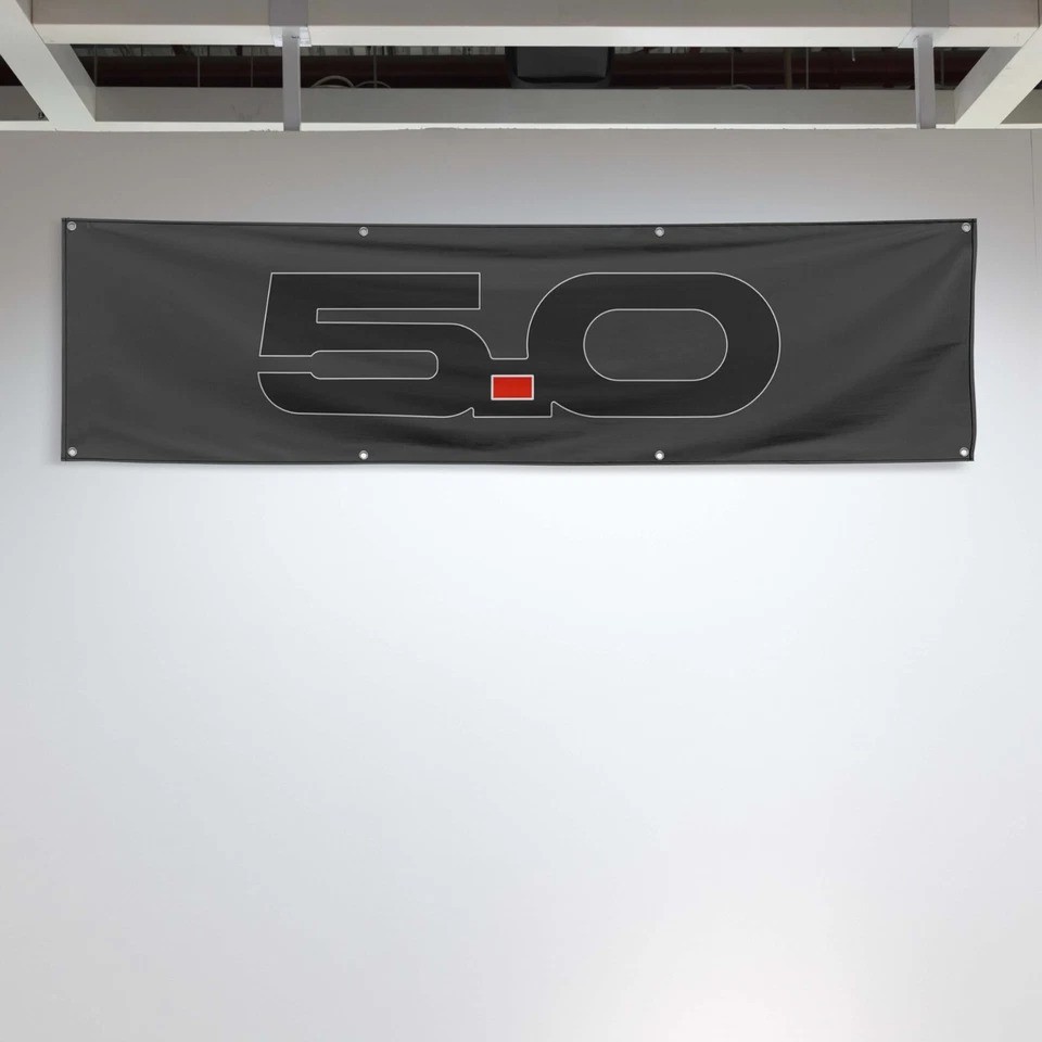 Ford Mustang 5.0 2×8 ft Flag Garage Wall Banner