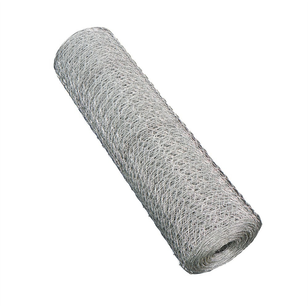 24In×100FT Chicken Wire Fencing Mesh Metal Floral Wire Fence Roll 1″ Hole Sliver