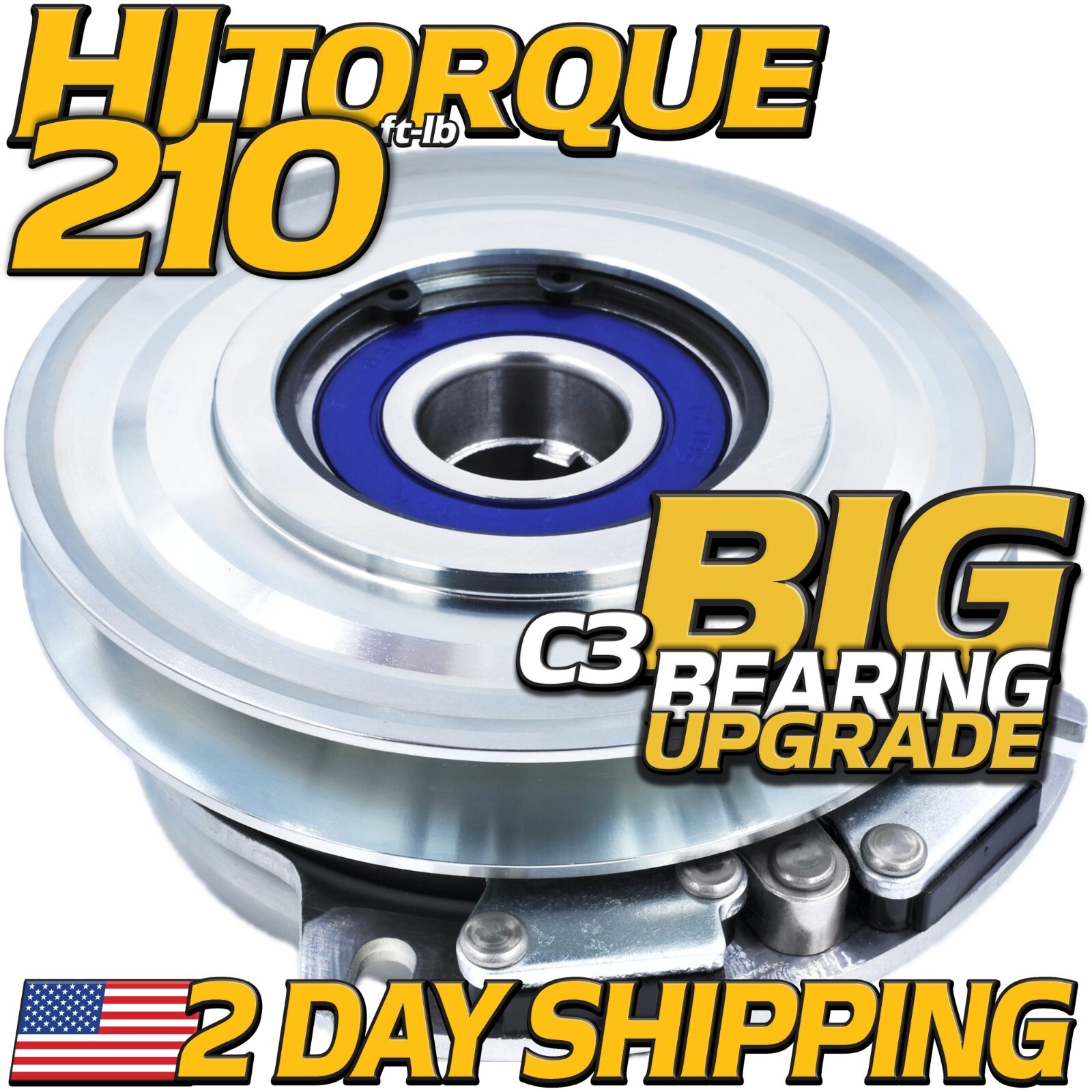 BIGBearing HiTorq 210ftlb PTO Clutch for Wright Stander 71410029 Warner 5218-406
