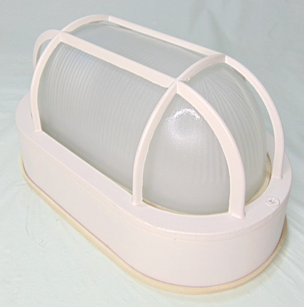 8.5” Nautical Bulkhead Light Wet Locations Outdoor Fixture w/Long Lifespan