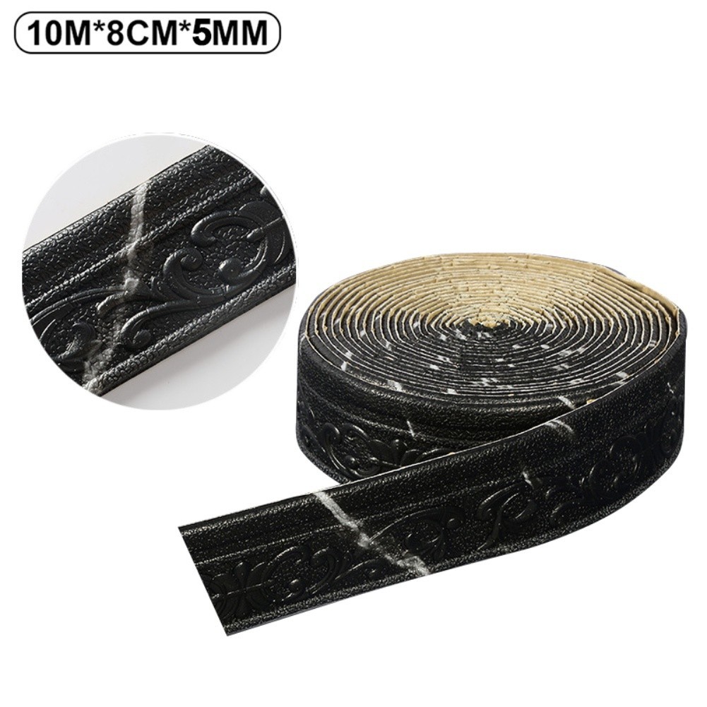 Self Wallpaper Border 10 M by 8 Cm Flexible 3D Foam Wall Cladding Trim