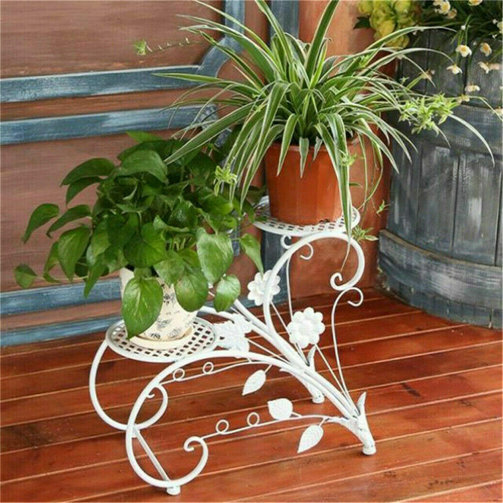 Set Of 2 DIY Matching Plant Stand Entryway Garden Wedding Flower Shelf Rack Deco