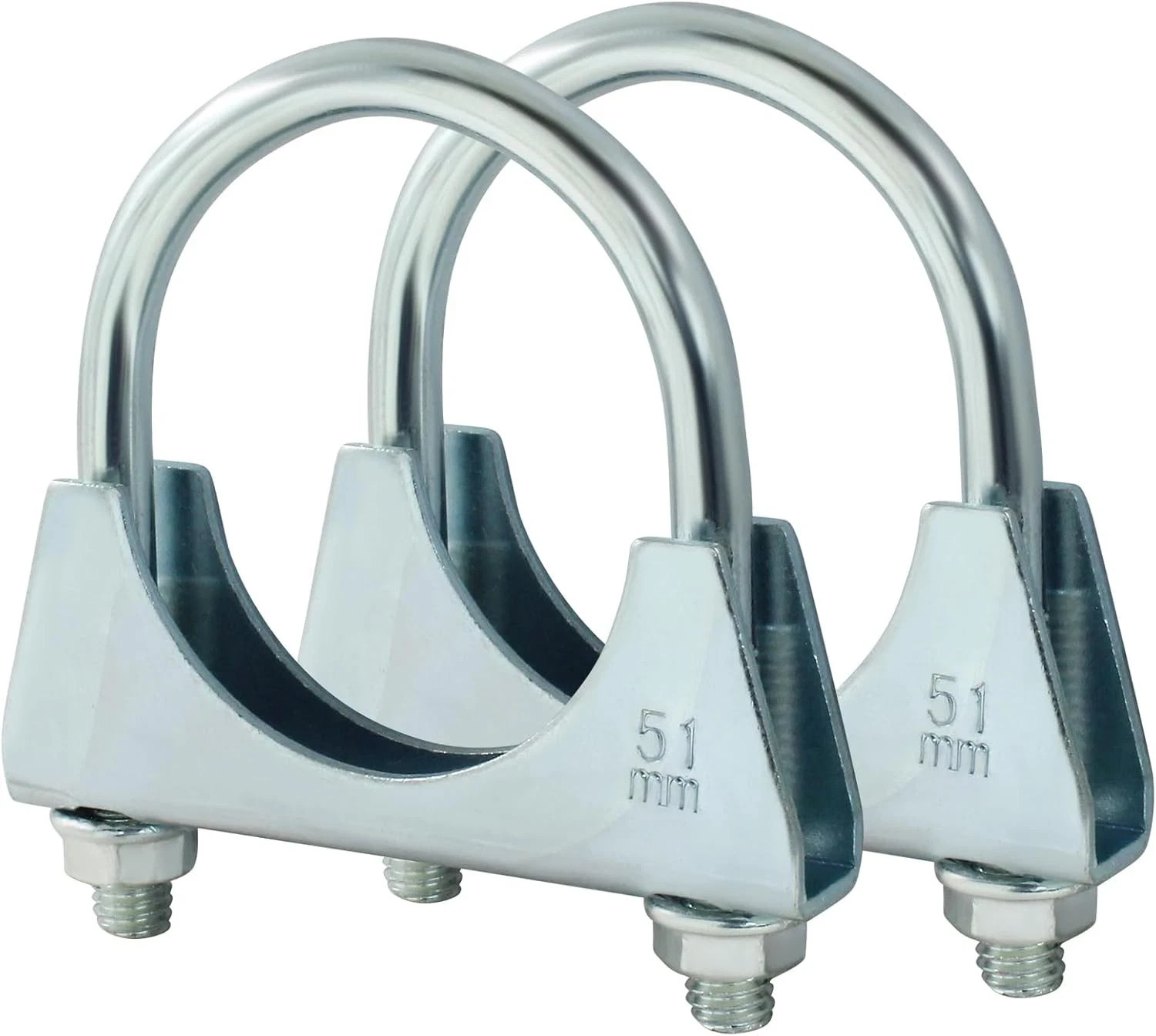 2″ U Heavy Duty U-Bolt Clamp, 2 Inch Stainless Steel Muffler Clamps 2Inch