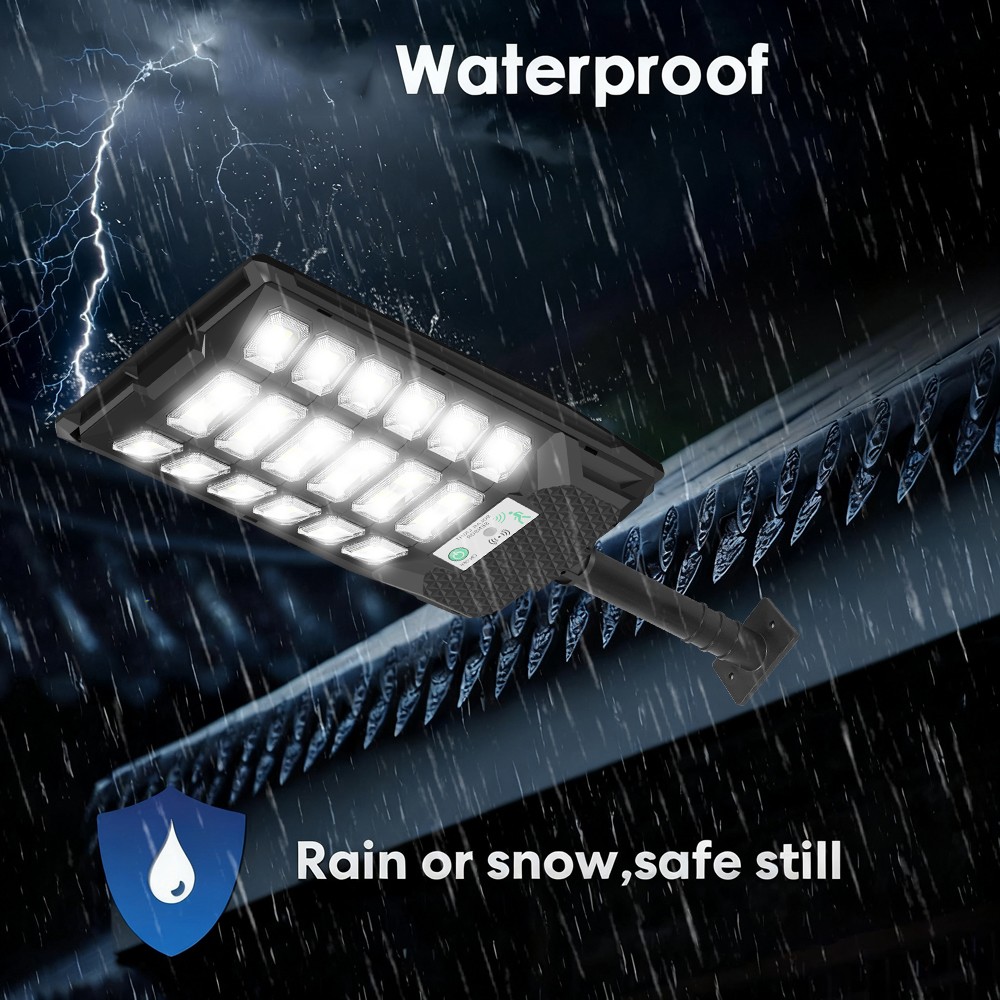 2 Pack Commercial 1000000LM LED Dusk to Dawn Solar Street Light Road Area Lamp