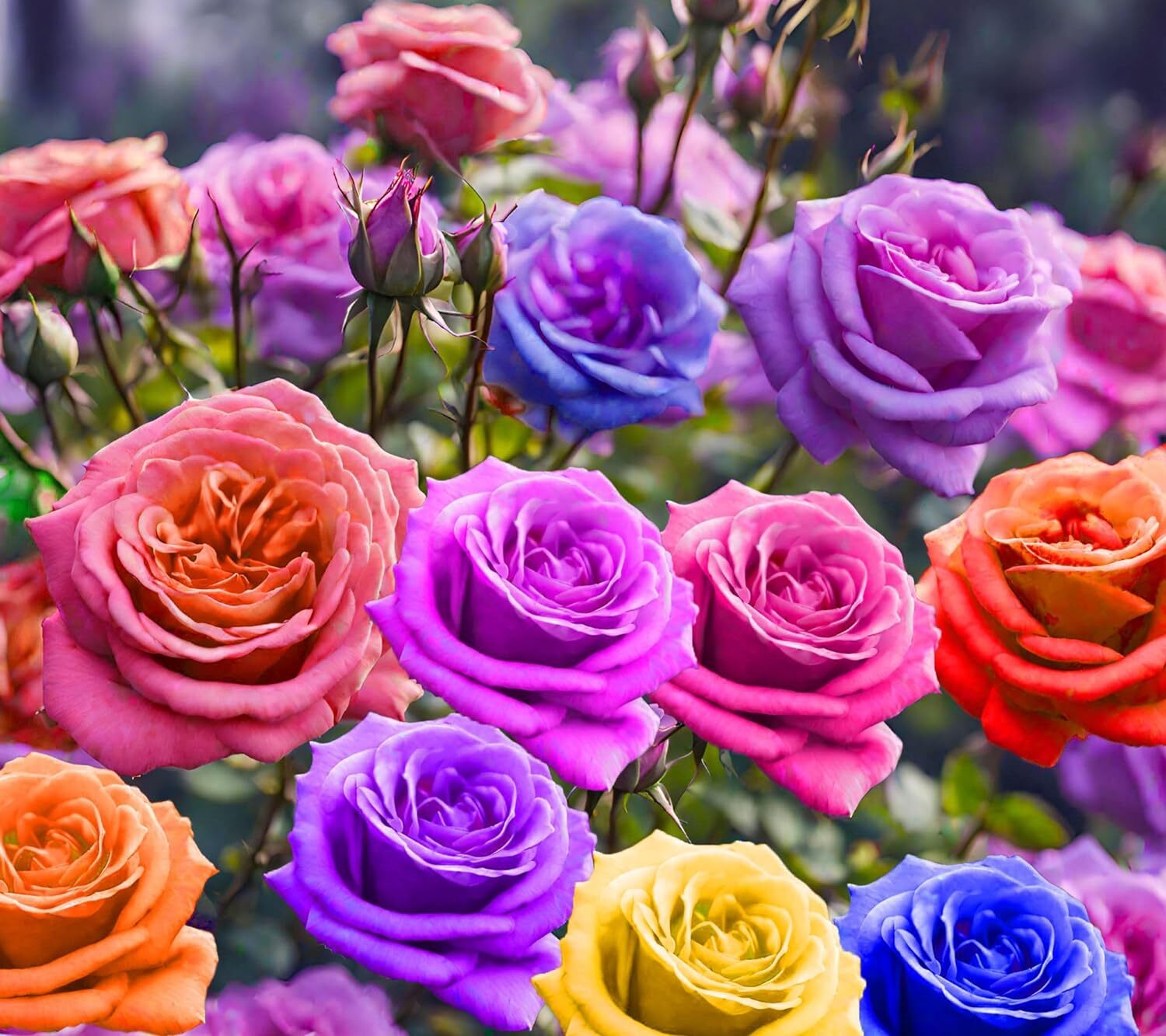 100+ Mixed Color Rose Seeds for Garden Planting 16 Varieties of Bush Perennial S