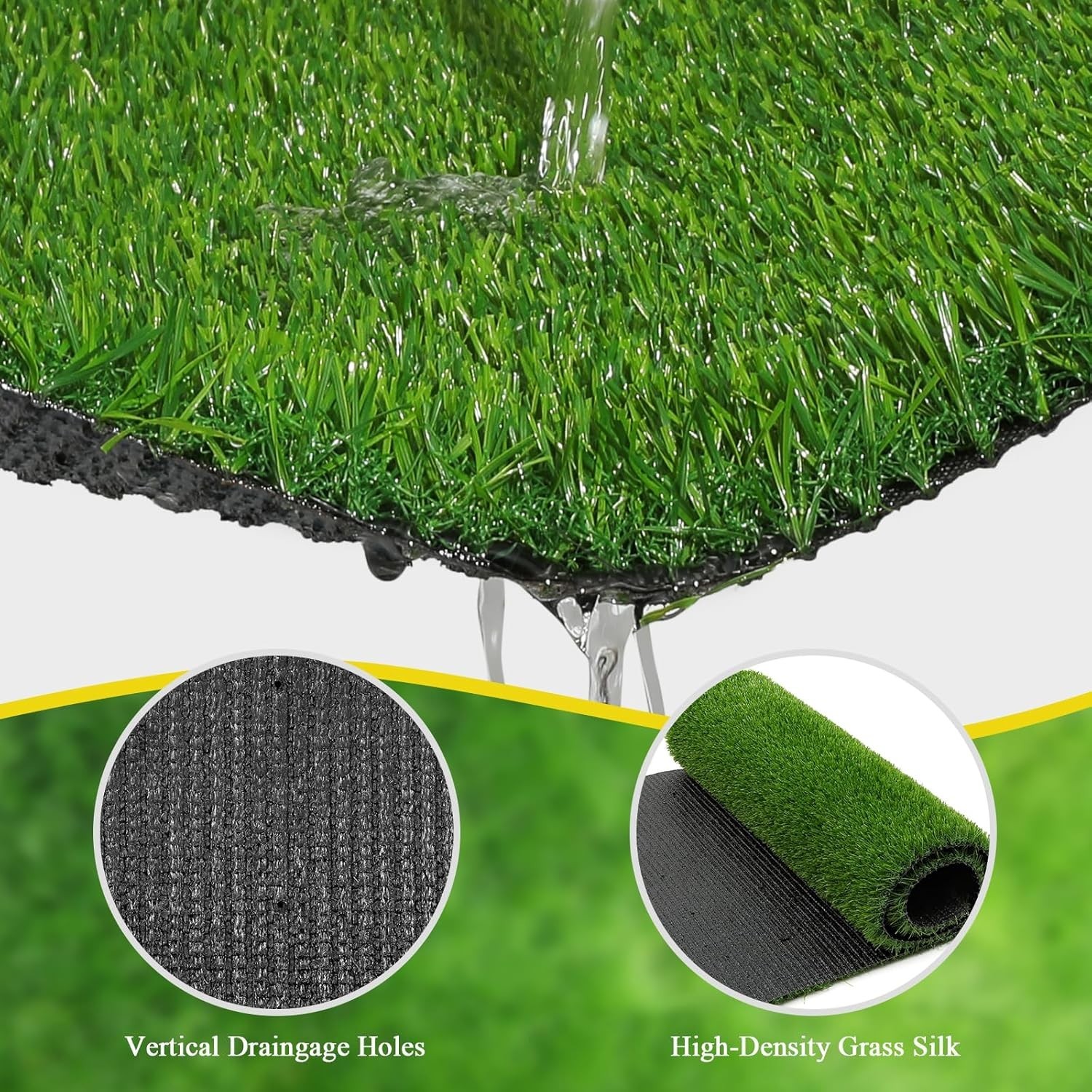 Realistic Artificial Grass Rug 3 x 5 – Indoor/Outdoor Fake Turf & Pet Dog Mat
