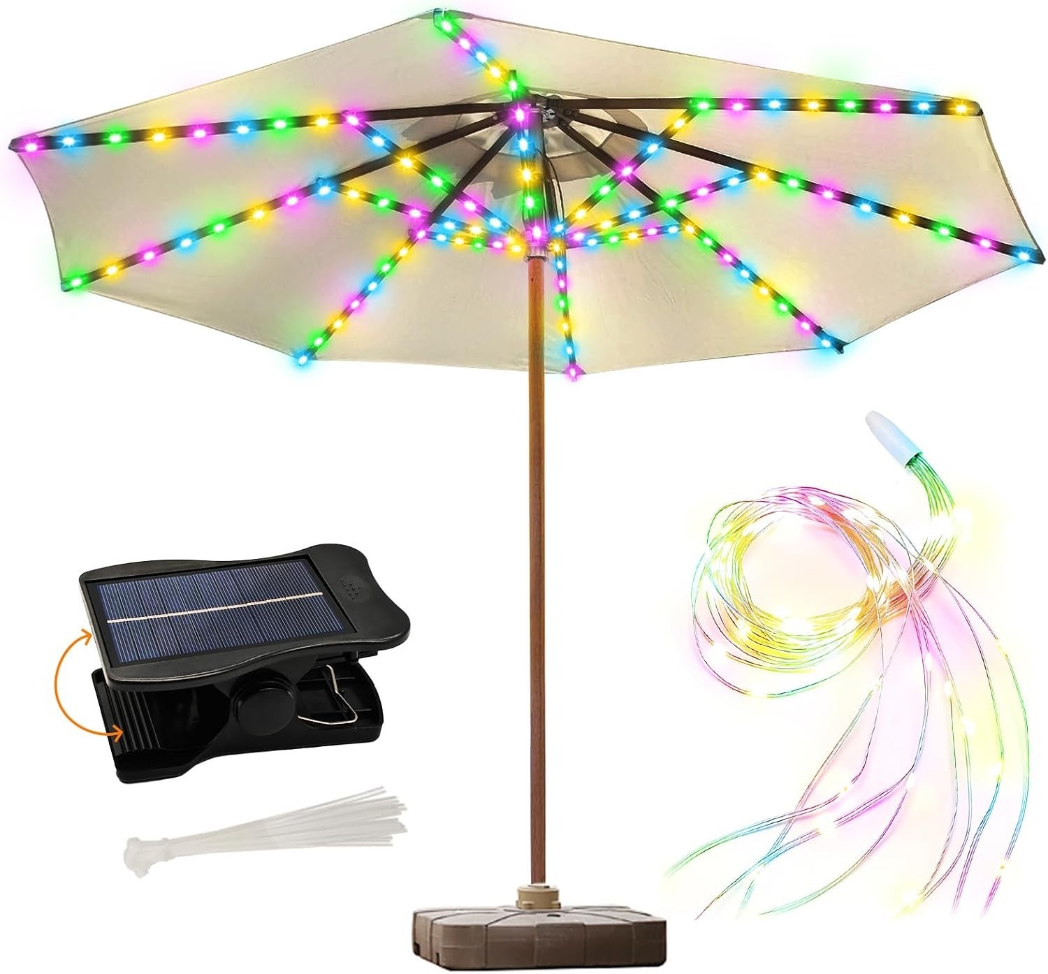 Energy-Efficient Solar Umbrella Lights – 8 Modes, 112 LEDs for Garden & Patio