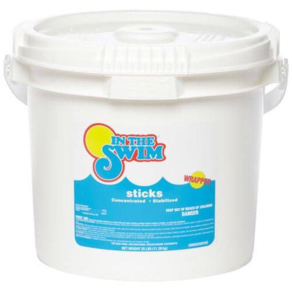 In The Swim 4 Inch Stabilized Chlorine Sticks – 98.6% Trichlor 25 Pounds