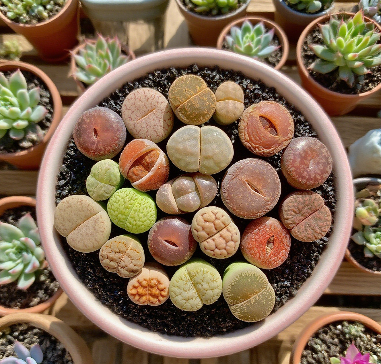 Random DIY Mix Boutique Large Lithops Rare Live Succulents Plants, Bare Root