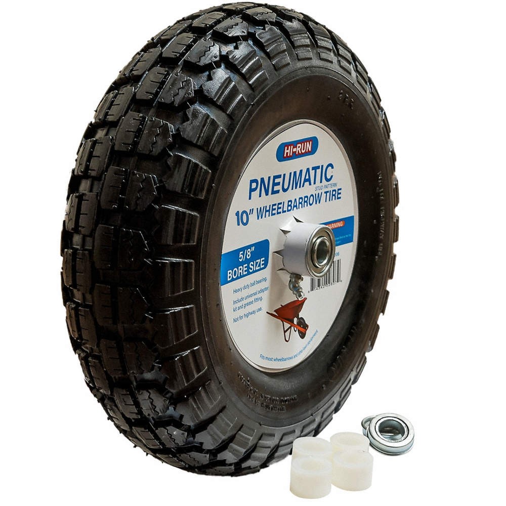 HI-RUN WB1003 Tires and Wheels,300 lb,Wheel Barrow 807UY9
