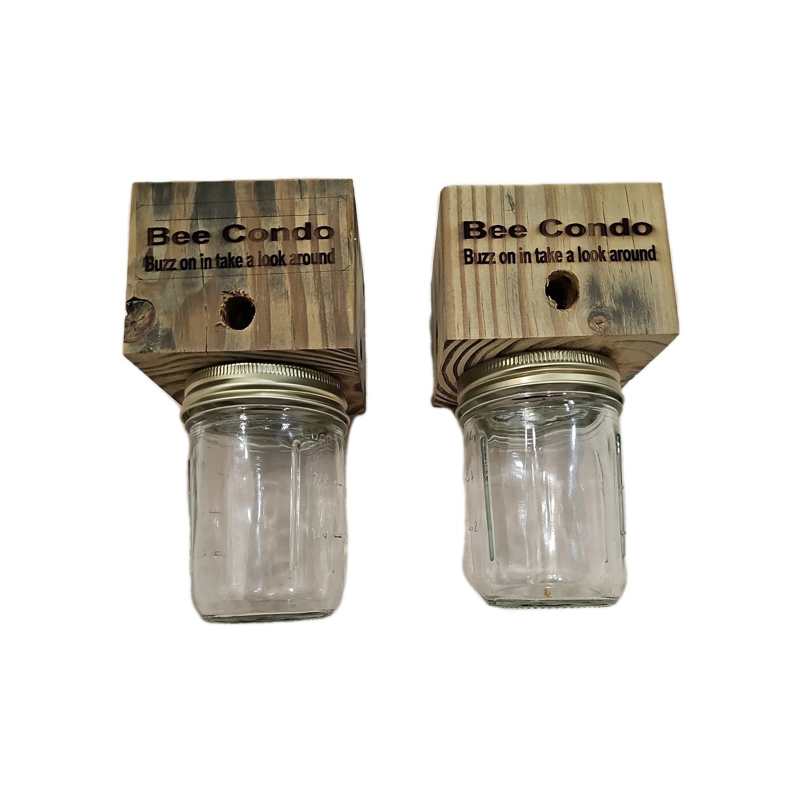 (2) Handmade Carpenter Bee Traps Boring Bee Works GREAT!!