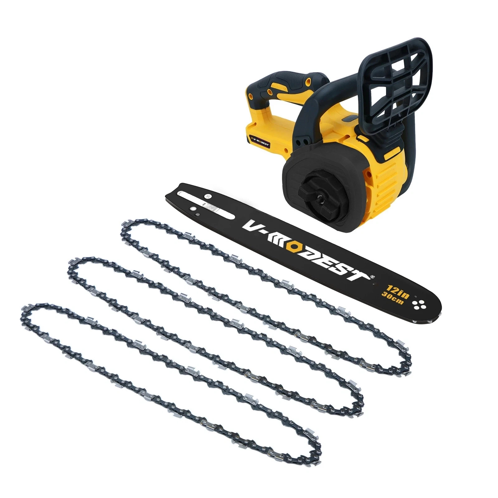 12 in Cordless Compact Chainsaw For DEWALT 20V MAX Battery Brushless w/2 chains