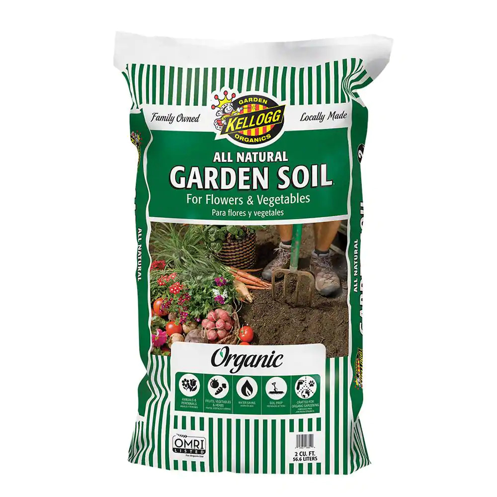 All Natural Garden Soil, Organic Soil For Flowers and Vegetables 2 cf. ft, OMRI