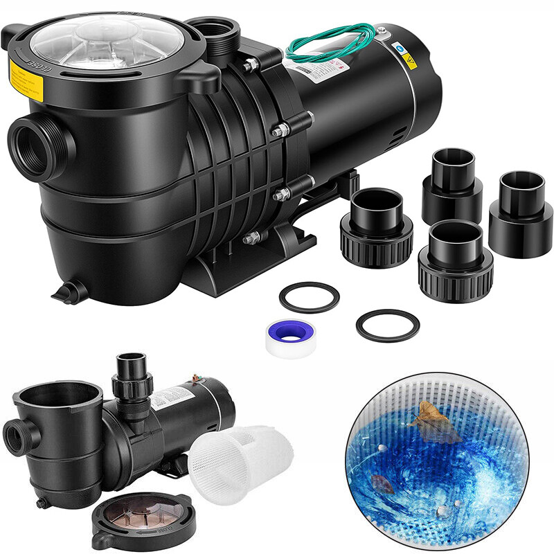 1.0/1.5/2.0 HP Swimming Pool Pump In/Above Ground w/ Strainer Basket ETL Listed