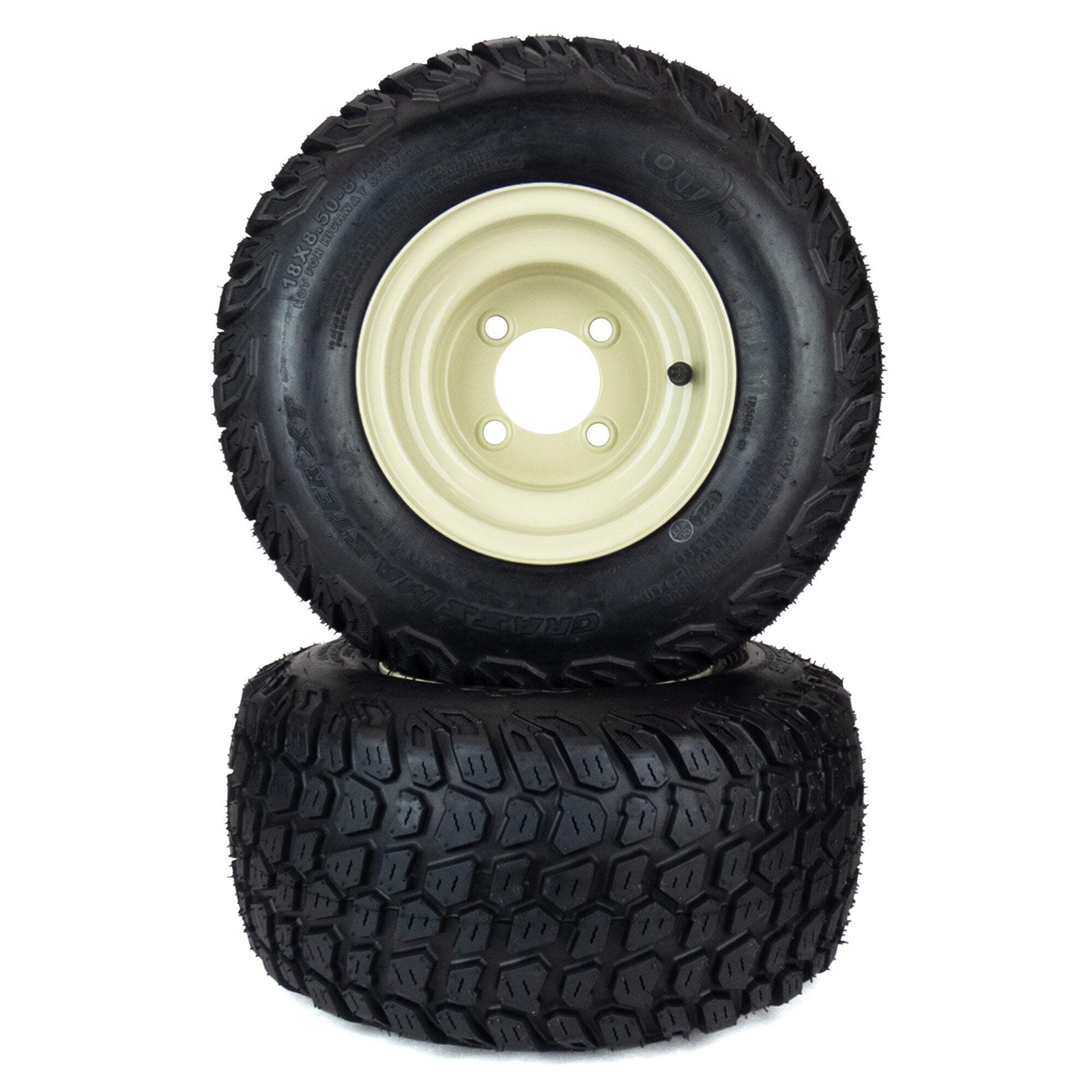 (2) Grassmaster XT Tire Assemblies 18×8.50-8 Cub Cadet RZT 42″ 46″ 634-04293