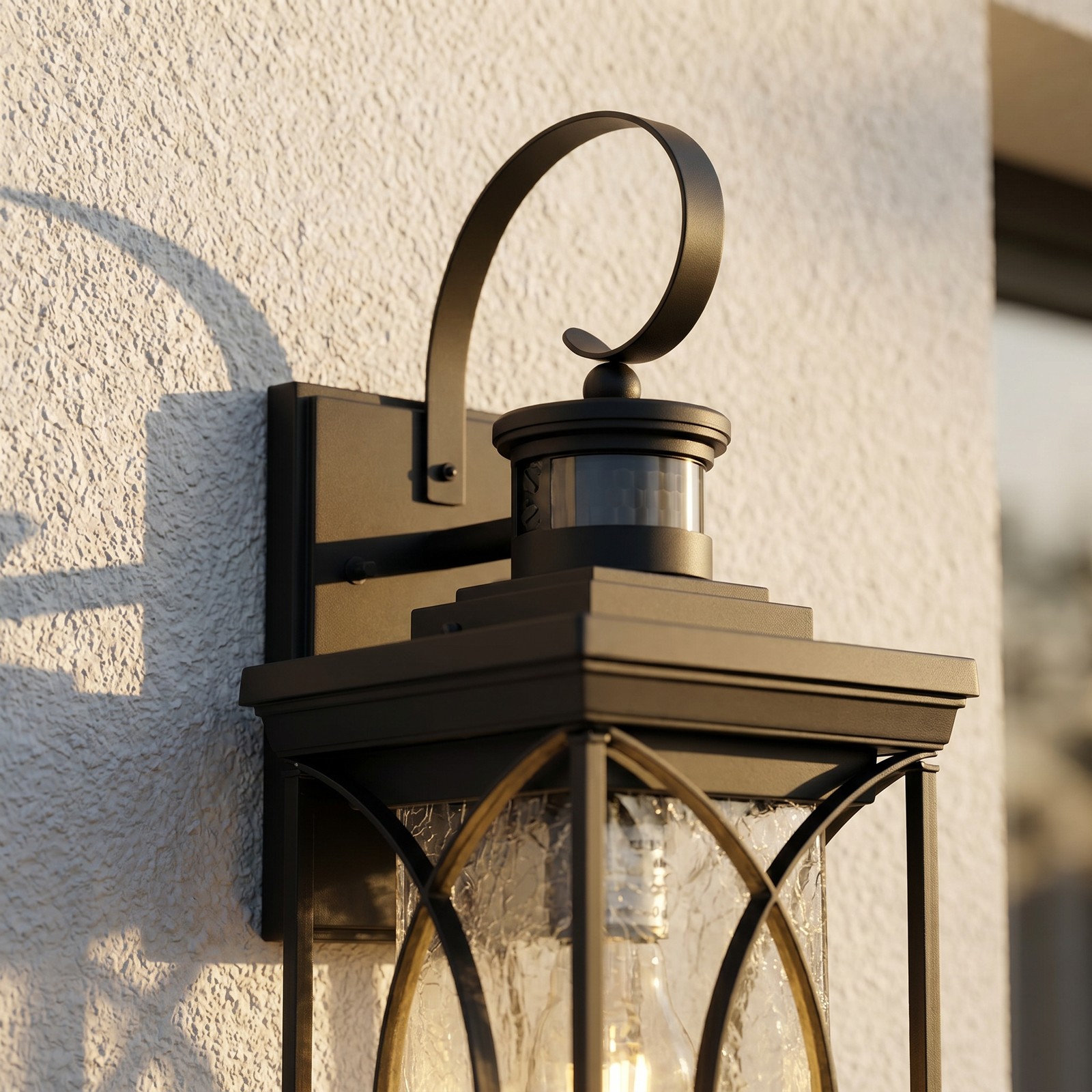 18″ Outdoor Wall Light Motion Sensor Dusk to Dawn Exterior Porch Sconce Fixture