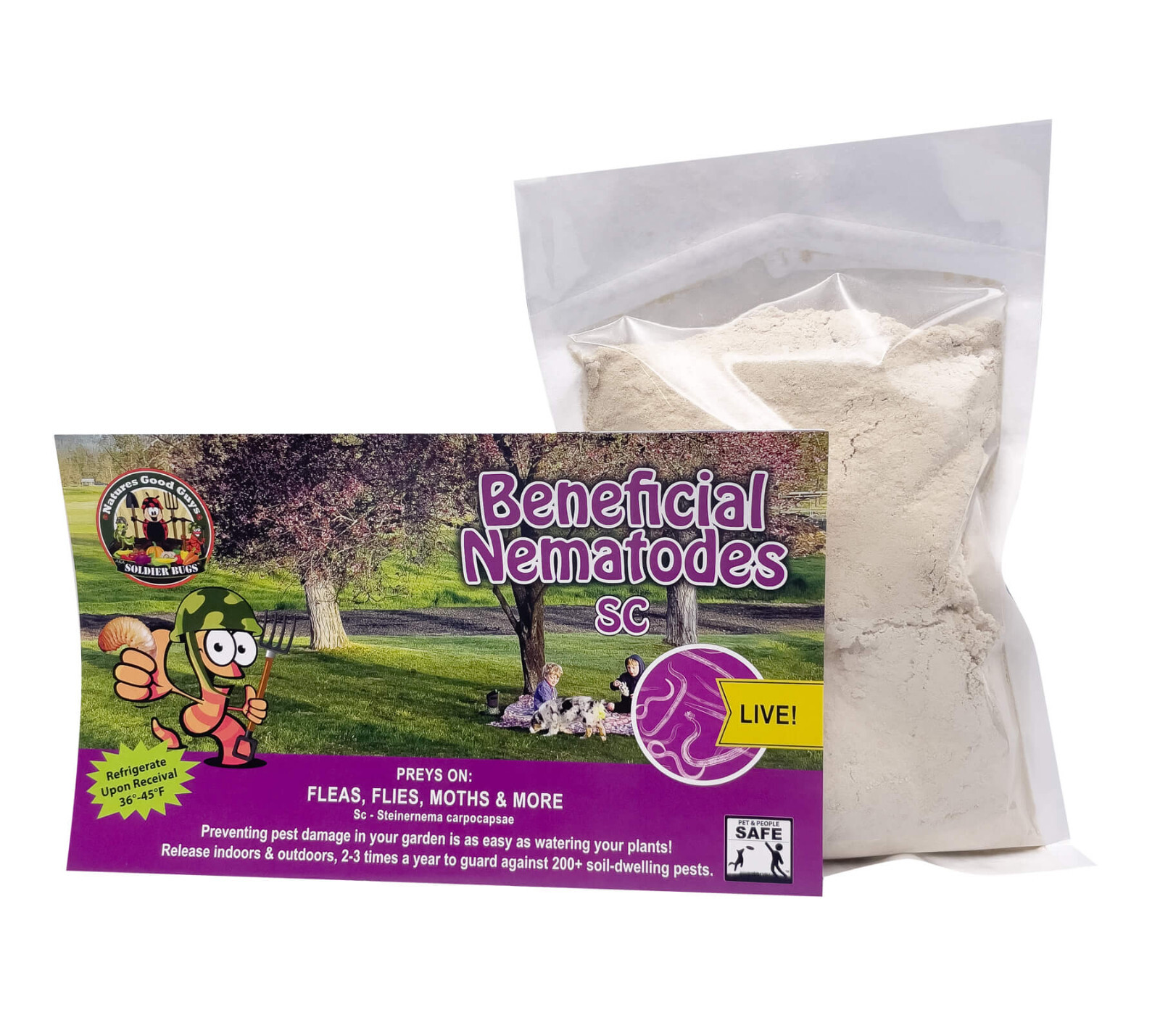 250 Million Beneficial Nematodes SC – Targets Fleas, Flies, Moths & More