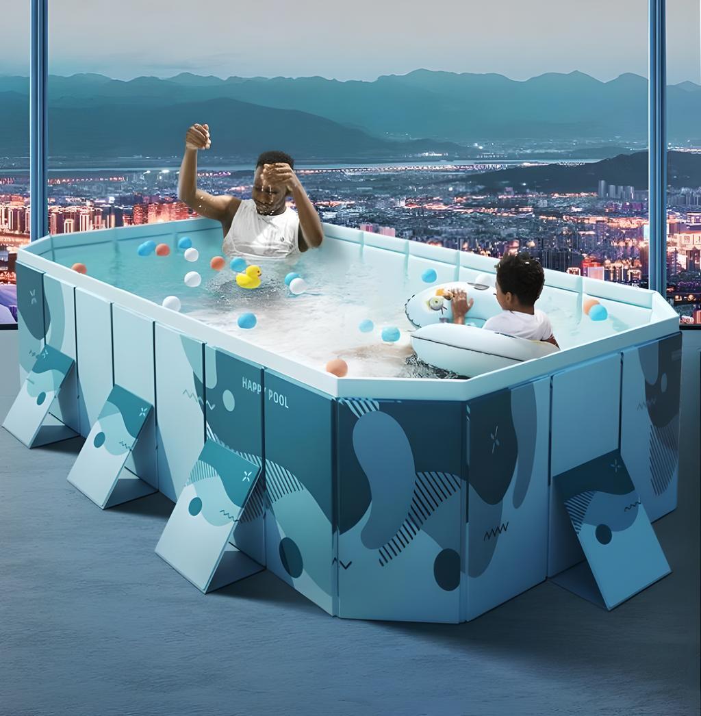 About 3M Family/Kids/ Adults Foldable Outdoor Swimming Pool Above Ground Garden