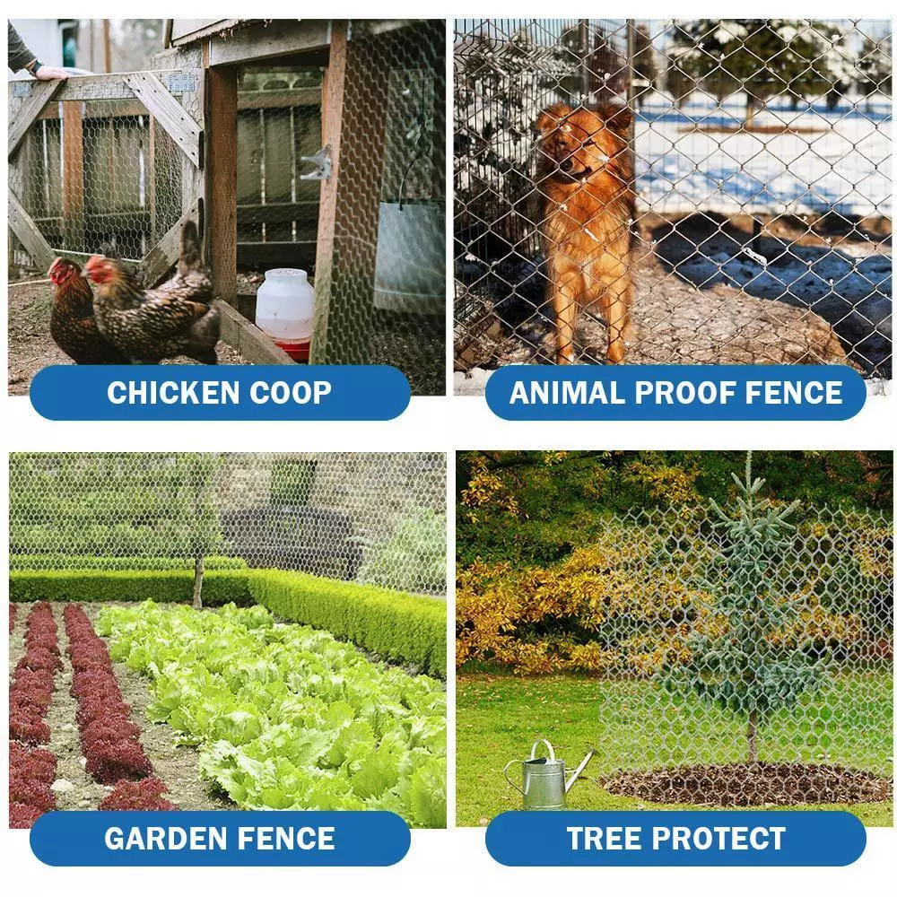 50/150Feet 2″ Holes Galvanized Poultry Net – Metal Fencing / Chicken Wire