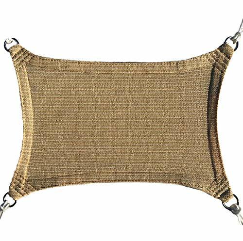 Beige Curved Rectangular Sun Shade Sail UV Blocking Outdoor Canopy Awning Patio