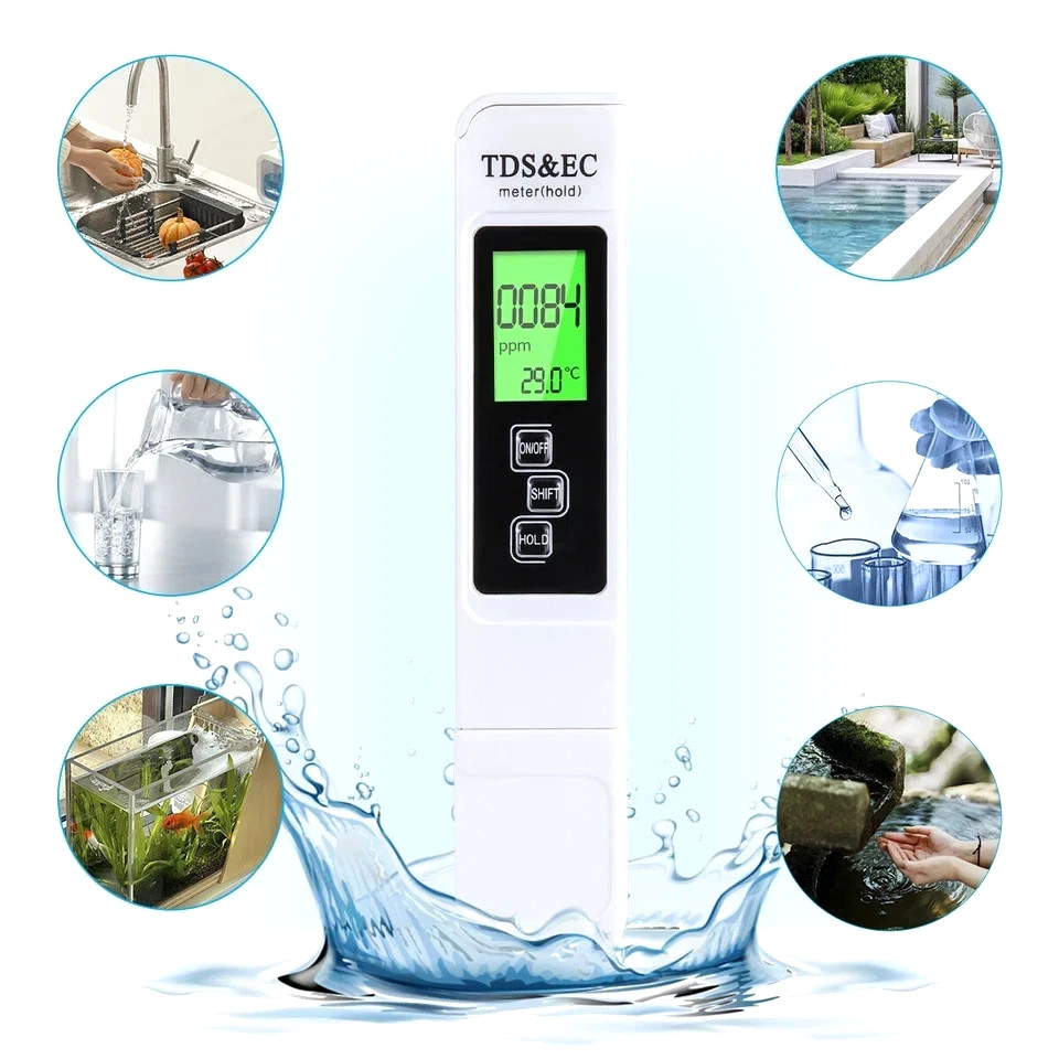 TDS Meter Digital Tester Water Quality Testing Kits for Drinking Water 0-9990ppm
