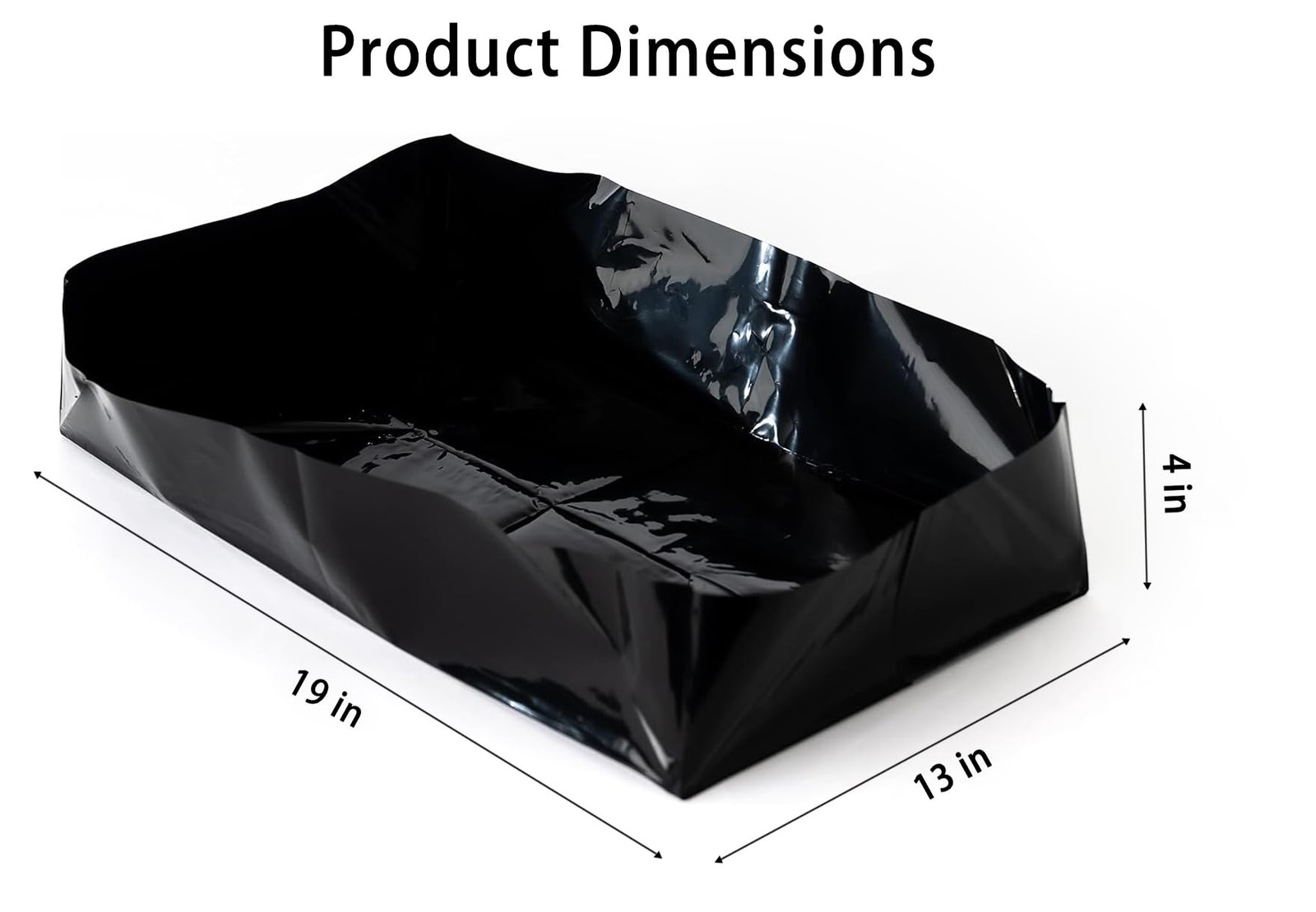 diatomiteco 5 Pack Monotub Liners, 19 inches x 13 x 4 inches, Black