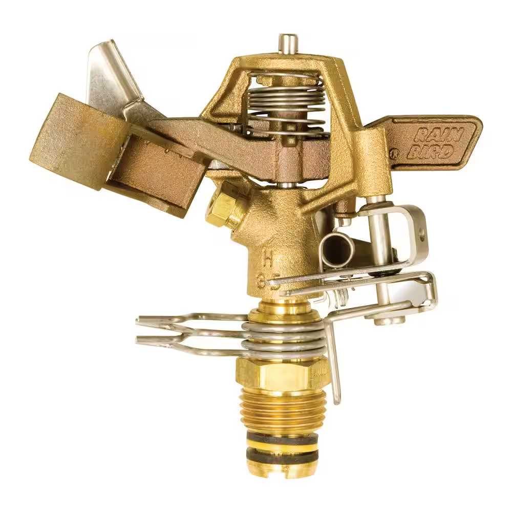 25PJDAC Riser-Mounted Brass Impact Sprinkler, Adjustable 20-41 Ft.
