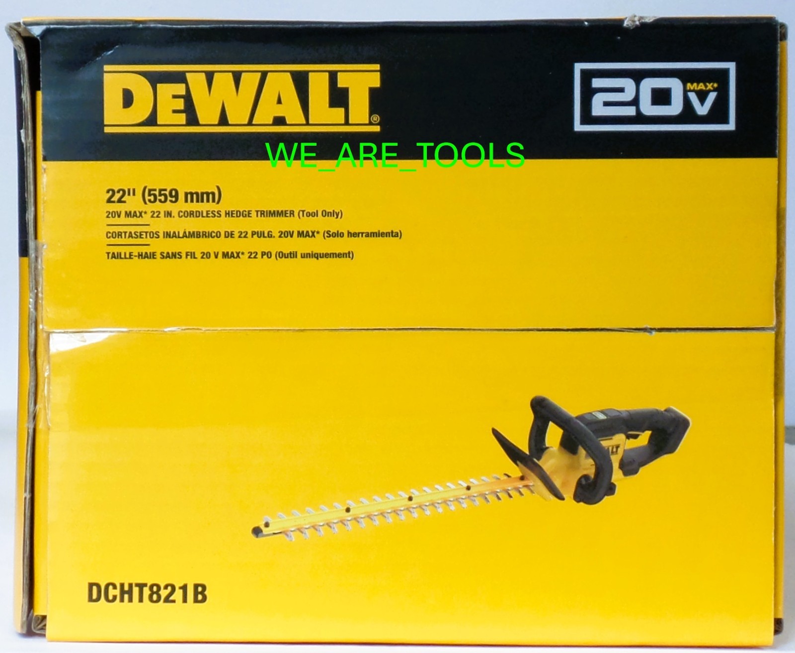 Dewalt 20V MAX DCHT821B 22″ Cordless Battery Hedge Trimmer 20 Volt Boxed