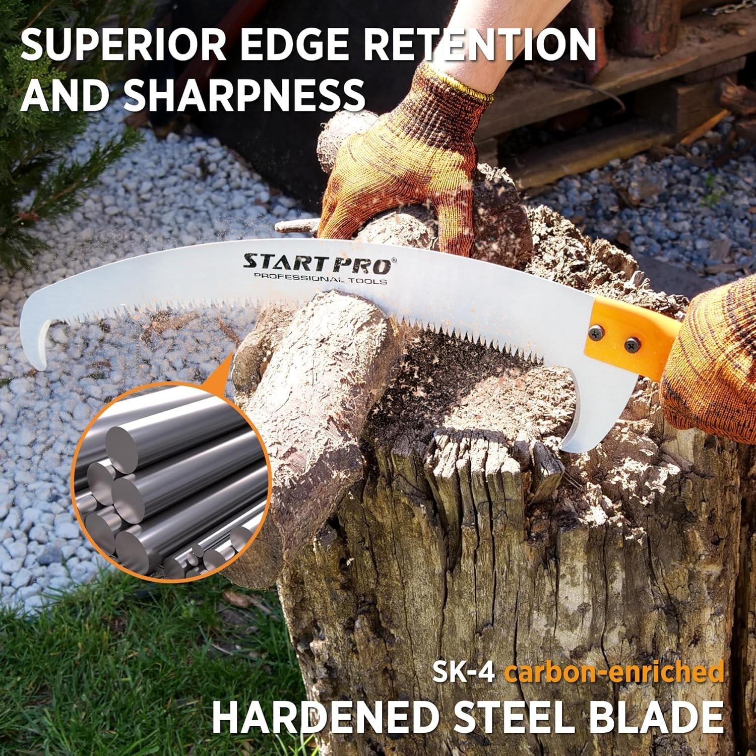 Startpro 23Ft Reach Tree Pruning Saw, Telescopic Manual Lightweight Extendable 1