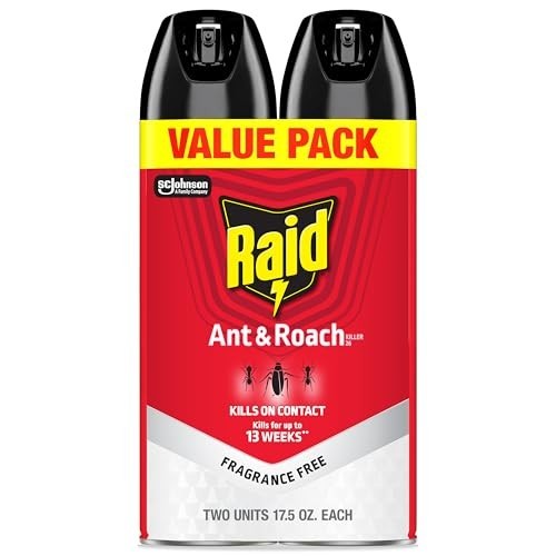 Raid® Ant & Roach Killer 26, Fragrance-Free Bug Spray, 17.5 fl. oz. 2 count. New