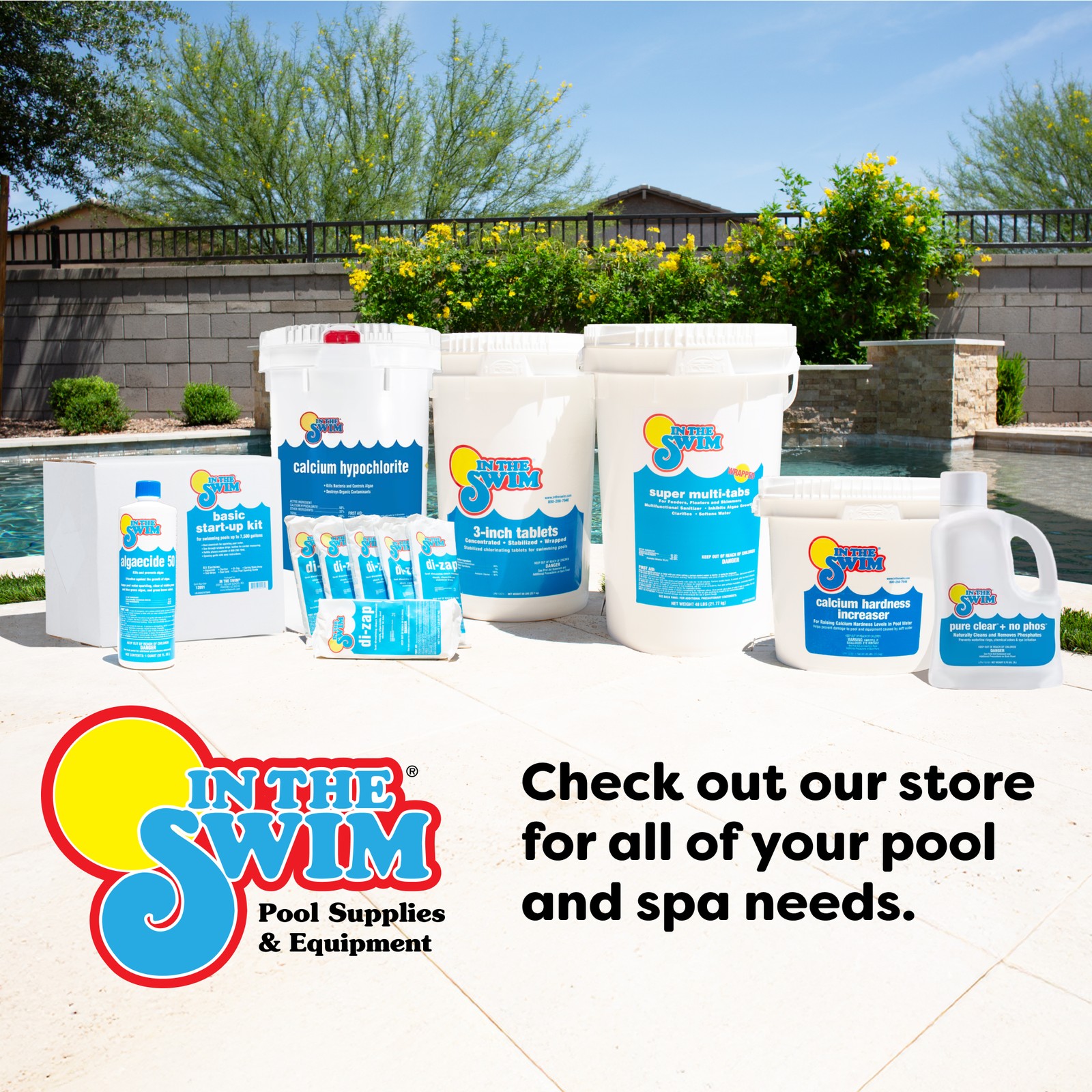 In The Swim 4 Inch Stabilized Chlorine Sticks – 98.6% Trichlor 50 Pounds