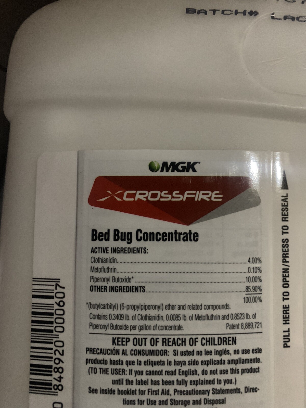 Crossfire BedBug Concentrate Kills in 5 Mins 130 oz Makes 10 Gals Quick Acting