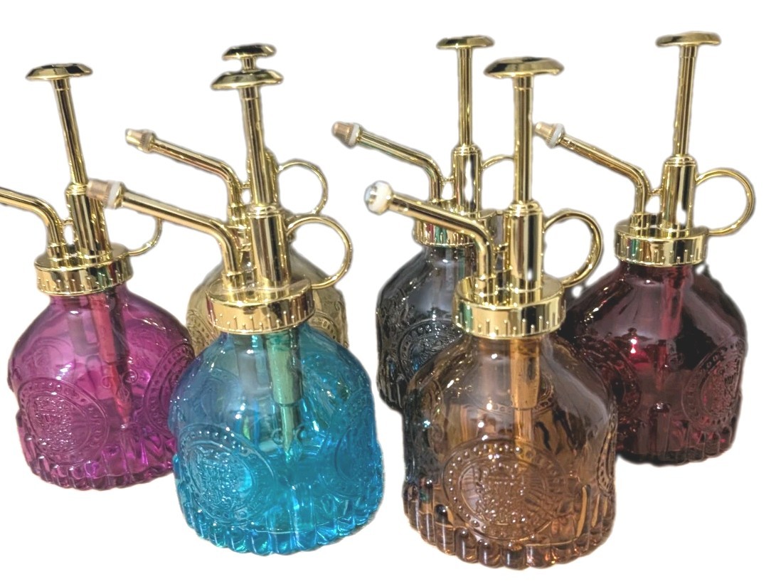 Lot Of 6 Glass Plant Water Mister Bottles Sprayers Refillable Spritzer NEW Bulk