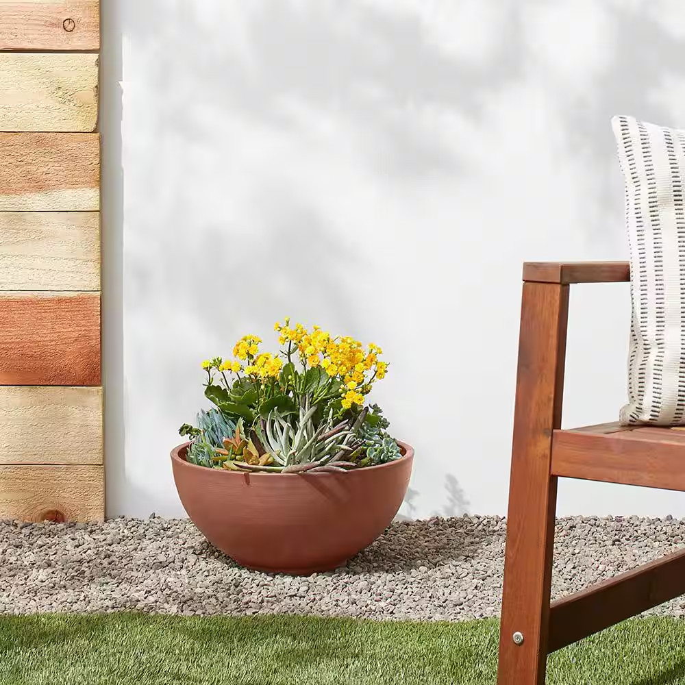 Simplicity Bowl 16 In. X 8 In. Terra Cotta PSW Pot