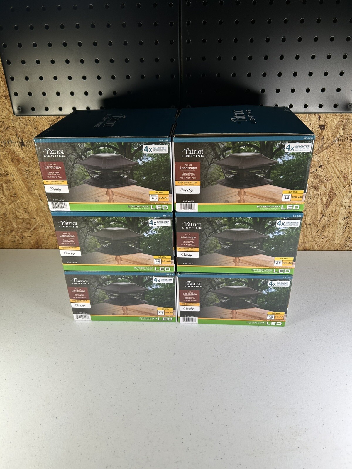 Patriot Lighting Black Post Caps Solar Lighting All Year Round NWT Soft WhiteLED