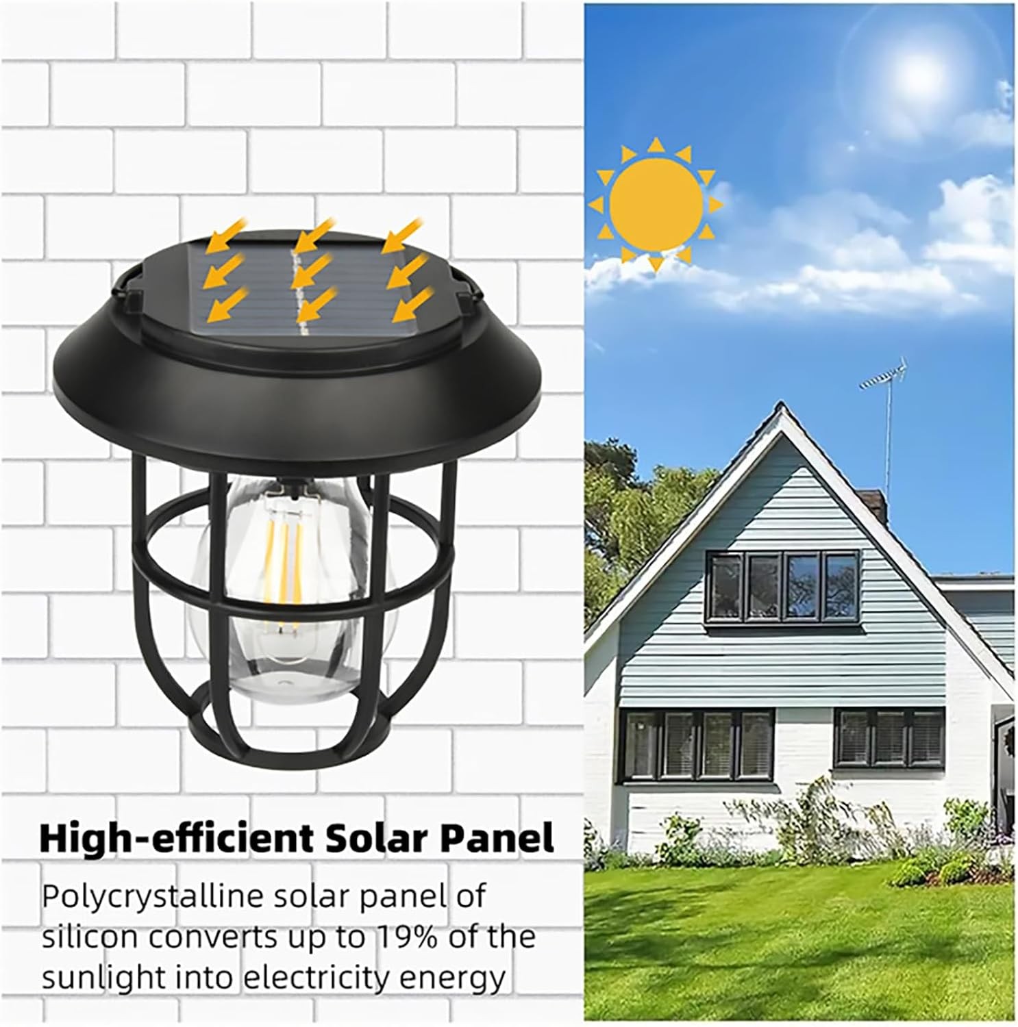 Protable LED Solar Motion Sensor Light Outdoor Garden Solar Lantern Hanging Lamp