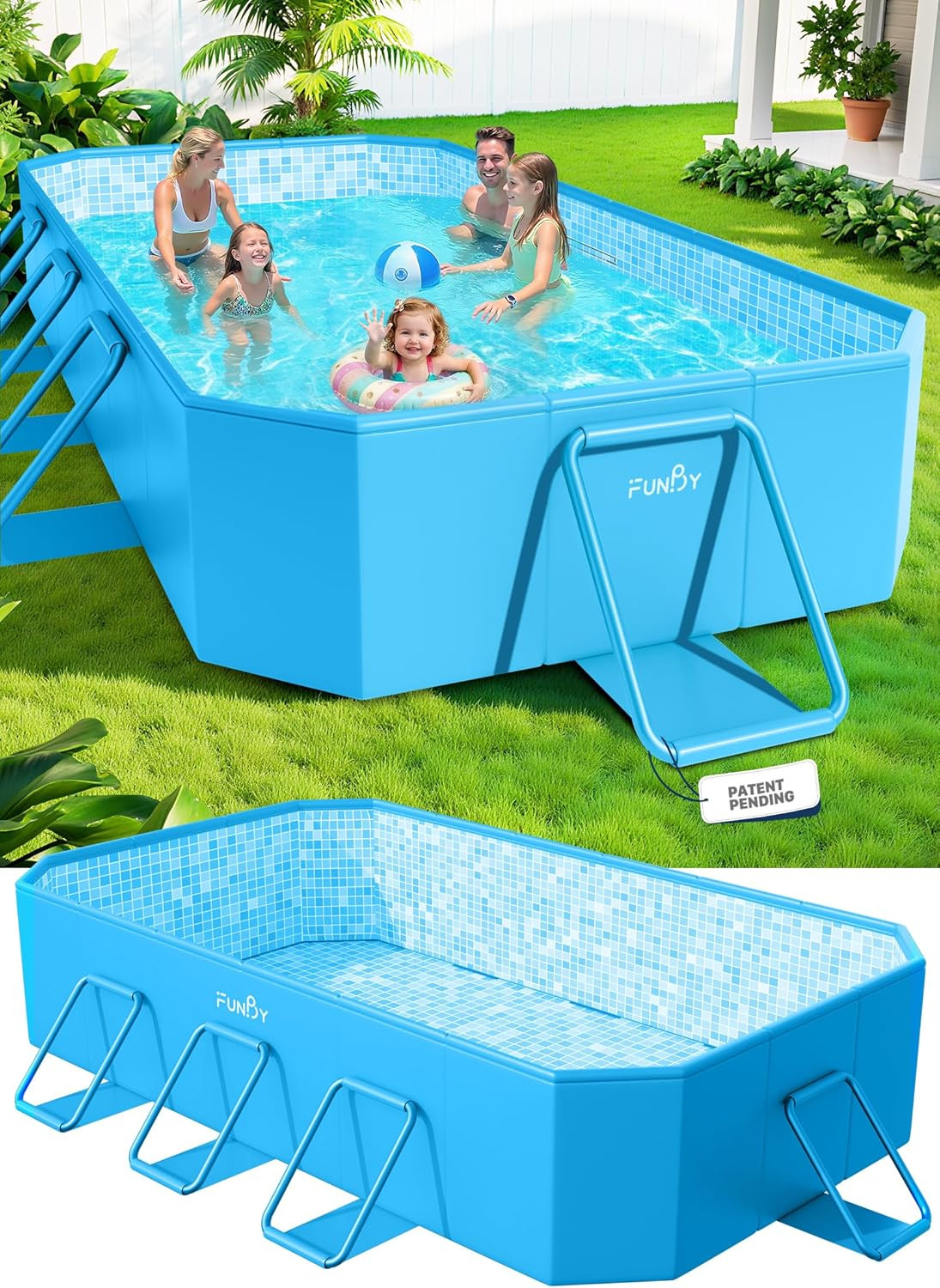 Large Foldable Pool, Foldable Swimming Pool, Large Foldable Pool for Adults, Non