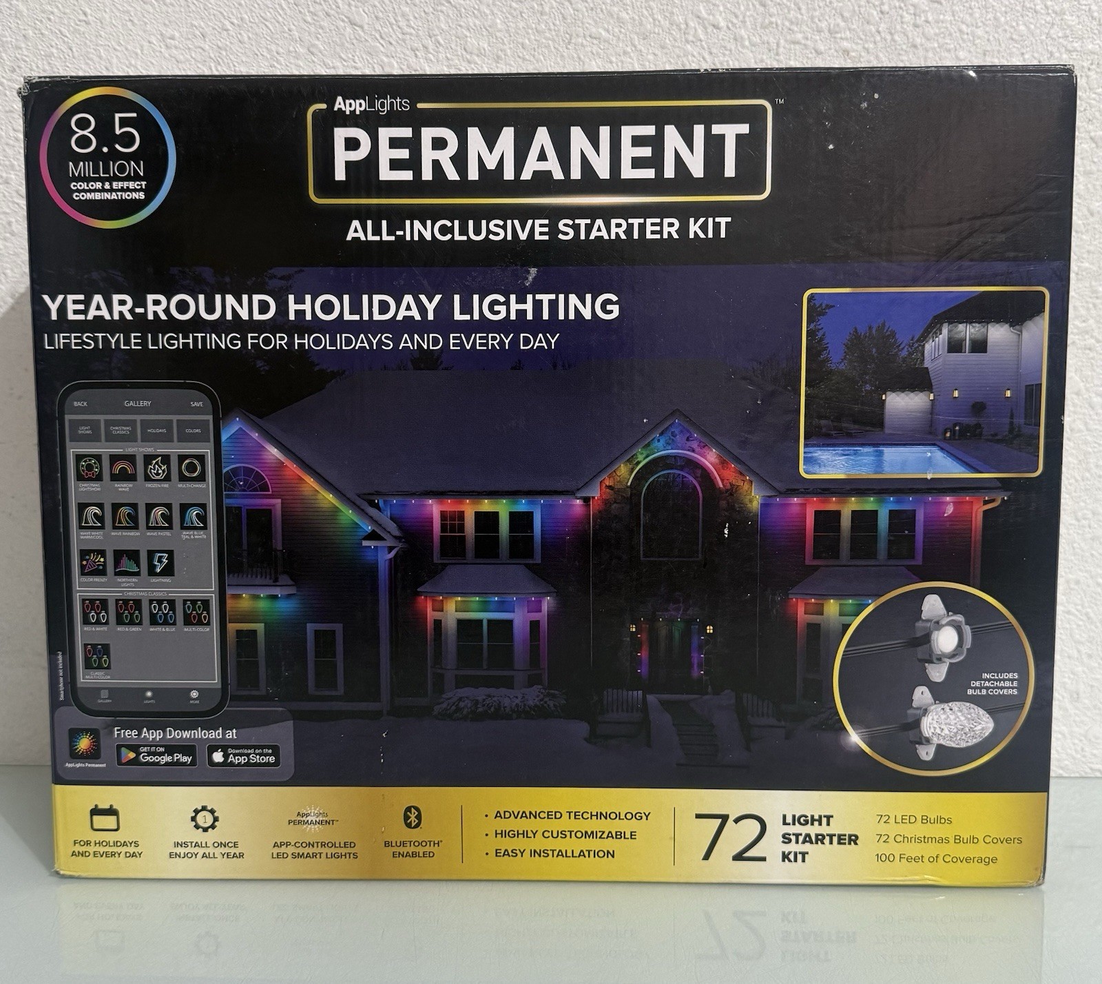 AppLights Permanent All-Inclusive Starter Kit Year-Round Holiday Lighting Gemmy