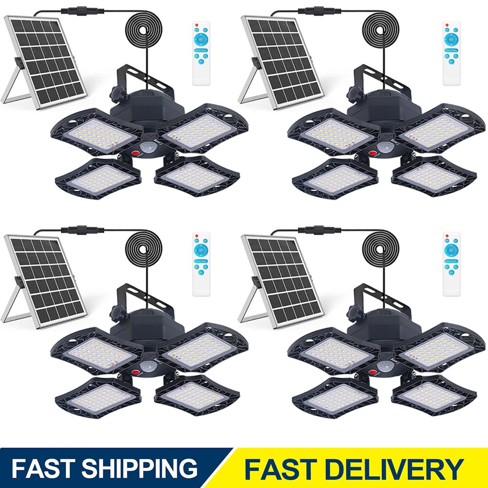 168LED Solar Pendant Light Outdoor Indoor Solar Powered Motion Sensor Shed Light