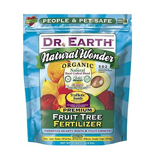 Fruit Tree Fertilizer 4LB Organic Non-GMO People Pet Safe For Berries 60 Sq Ft