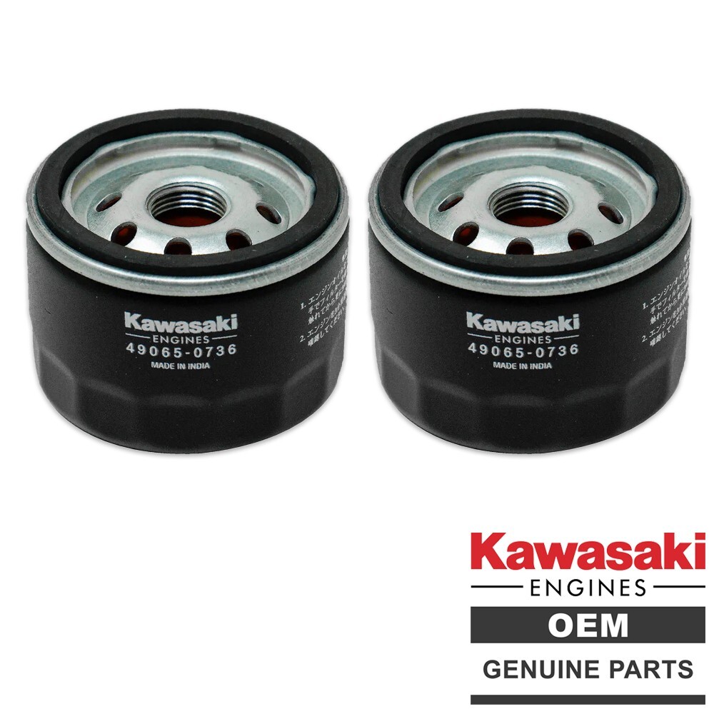 Genuine Kawasaki 49065-0736 Oil Filter (Replaces 49065-7007 49065-0721) – 2 PACK